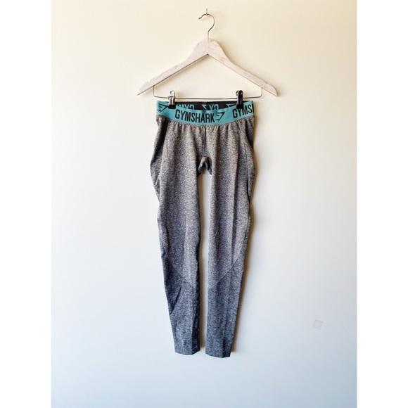 Gymshark Pants - GYMSHARK Gray Flex Leggings Small Gray/ Teal